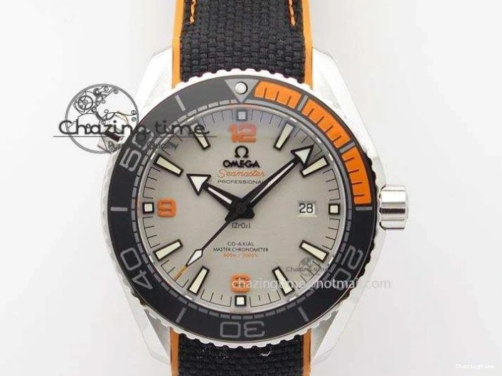 0102 ComfortFit 2016 Planet Ocean 45mm SS JHF Gray Dial On Nylon Strap A 8226